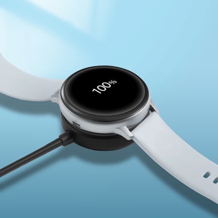Siyah Galaxy Watch 5 40mm Type-C Akıllı Saat Şarj Kablosu-Zore