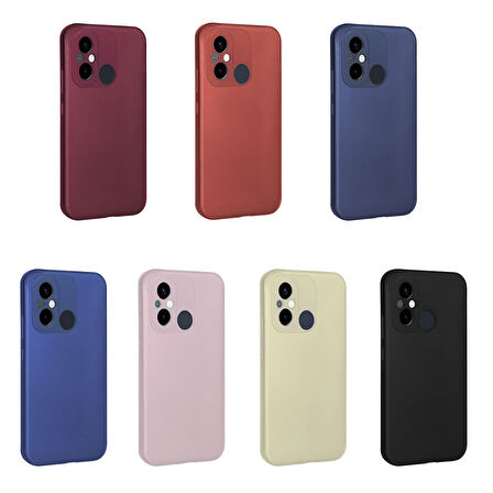 Xiaomi Redmi 12C Kılıf Zore Premier Silikon Kapak-Saks Mavi
