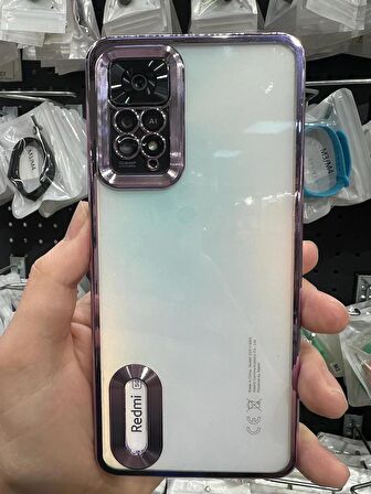 Xiaomi Redmi Note 11 Pro 5G Logo Detaylı Kenarları Renkli Kamera Korumalı Luxury Omega Kılıf