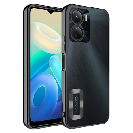 Vivo Y16 Kılıf Kamera Lens Korumalı Logo Gösteren İnce Hafif Alan Tech