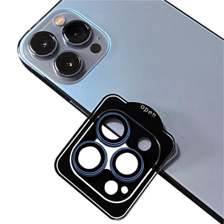 Lexroo iPhone 12 Pro Max Safir Parmak İzi Bırakmayan Anti-Reflective Kamera Lens Koruyucu - Siyah