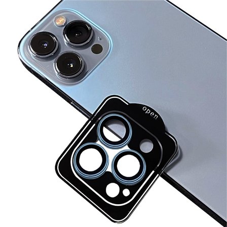 iPhone 13 Pro Uyumlu ​MKST CL-11 Safir Parmak İzi Bırakmayan Anti-Reflective Kamera Lens Koruyucu