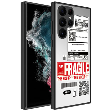 Galaxy S23 Ultra Uyumlu Aynalı Desenli Kamera Korumalı Parlak NRTK Mirror Kılıf-Fragile