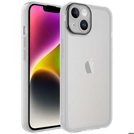 iPhone 14 Uyumlu Kamera Korumalı Transparan Zore Post Kapak-Renksiz