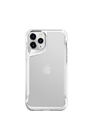 Apple iPhone 11 Pro Kılıf Eğimli Kamera Dizayn Sert Şeffaf Silikon