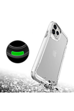 Apple iPhone 11 Pro Max Kılıf Eğimli Kamera Dizayn Sert Şeffaf Silikon