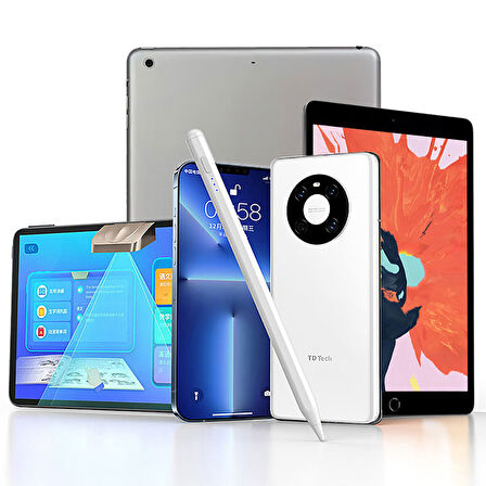 ​İNC Pencil 10 Magnetik Şarj ve Eğim Özellikli Dokunmatik Çizim Kalemi-Beyaz