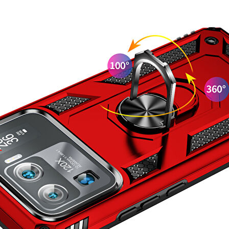 Xiaomi Mi 11 Ultra Kılıf Zore Vega Kapak-Kırmızı