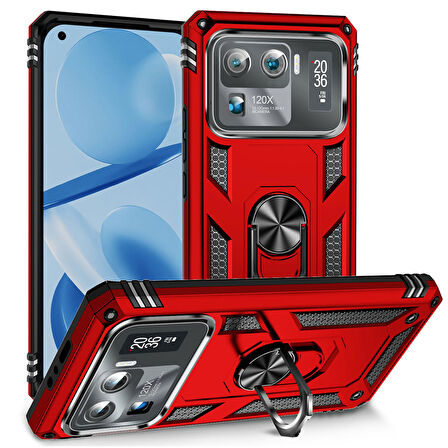 Xiaomi Mi 11 Ultra Stand Olabilen Sağlam Tank Zırhlı Vega Kılıf