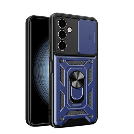 Samsung Galaxy A24 Kılıf Magnetik Standlı Kamera Korumalı Sürgülü Vega Kapak