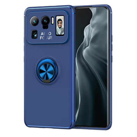 Xiaomi Mi 11 Ultra Kılıf Zore Ravel Yüzüklü Silikon Kılıf