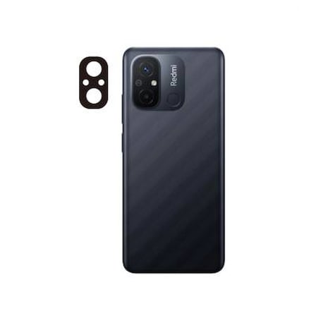 Lexroo Xiaomi Redmi 12C 3D Kamera Camı - Siyah