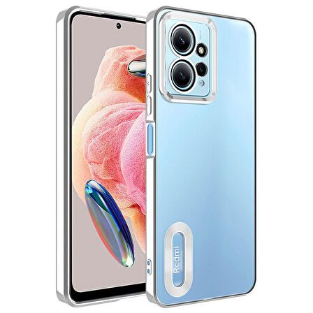 Xiaomi Redmi Note 12 4G Kılıf Kamera Korumalı Logo Gösteren Omega Kılıf