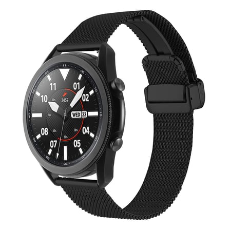 Xiaomi Amazfit Pace Uyumlu KRD-85 22mm Metal Zore Kordon-Siyah