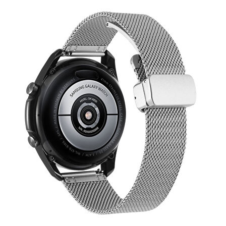 Huawei Honor Magic 2 46mm Uyumlu KRD-85 22mm Metal Zore Kordon-Gümüş