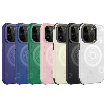 iPhone 14 Pro Uyumlu NRTK Wireless Şarj Özellikli Desenli Hot Kılıf-Gold