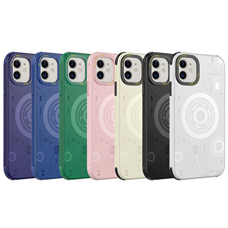 iPhone 11 Uyumlu Zore Wireless Şarj Özellikli Desenli Hot Kılıf-Rose Gold