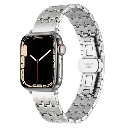 Watch 42mm Uyumlu KRD-86 Metal Zore Kordon-Gümüş