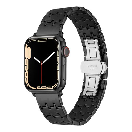 Watch 44mm Uyumlu KRD-86 Metal Zore Kordon-Siyah