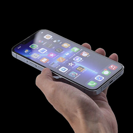 iPhone 14 Pro Max Uyumlu Zore Hizalama Aparatlı Hadid Glass Cam Ekran Koruyucu