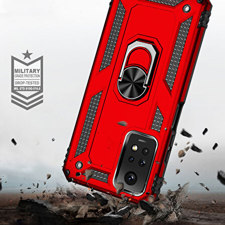 Xiaomi Redmi Note 12 Pro 4G Kılıf Zore Vega Kapak-Kırmızı
