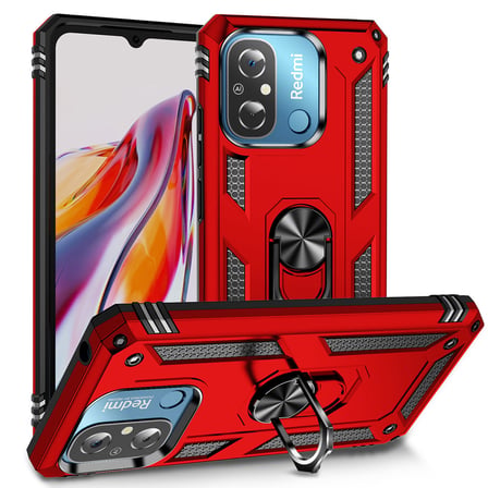 Xiaomi Redmi 12C Kılıf Kamera Koruyucu Manyetik Standlı Tank Koruma Novatech