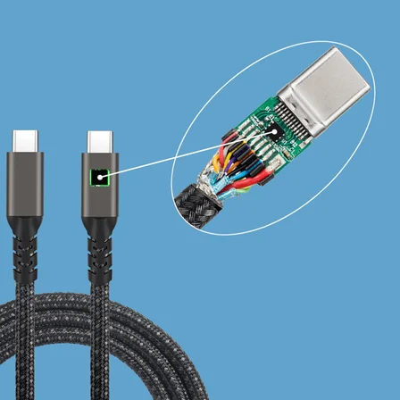 Siyah 2.Jenerasyon Type-C to Type-C USB3.2 PD Data Kablosu 100W 20Gbps 4K@60Hz 0.5 Metre-Zore