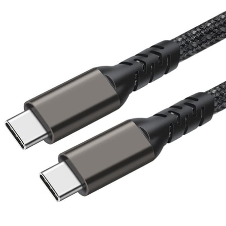 Siyah 2.Jenerasyon Type-C to Type-C USB3.2 PD Data Kablosu 100W 20Gbps 4K@60Hz 0.5 Metre-Zore