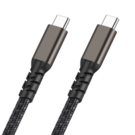 Siyah 2.Jenerasyon Type-C to Type-C USB3.2 PD Data Kablosu 100W 20Gbps 4K@60Hz 0.5 Metre-Zore