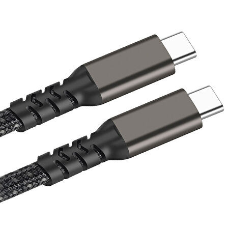 Siyah 2.Jenerasyon Type-C to Type-C USB3.2 PD Data Kablosu 100W 20Gbps 4K@60Hz 3 Metre-Zore