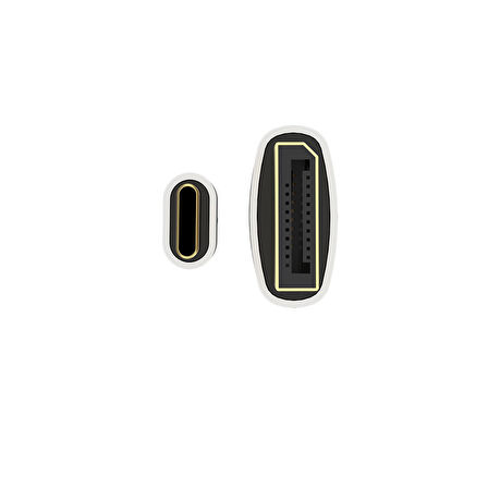 Gri QG08 8K 60 Hz Görüntü Kalitesi Type-C to Display Port Kablo 1.8m-Zore
