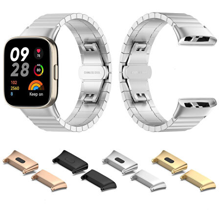 Xiaomi Redmi Watch 3 Metal Kordon Dönüştürücü CLO- Gold