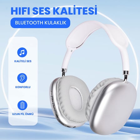 Maks Technology P10 Hi-Fi Ses Kalitesi Ayarlanabilir ve Katlanabilir Kulak Üstü Bluetooth Kulaklık - Siyah