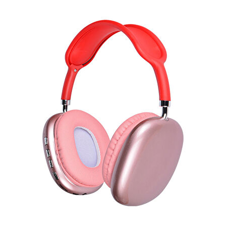 ​EFFX P9 Hi-Fi Ses Kalitesi Ayarlanabilir ve Katlanabilir Kulak Üstü Bluetooth Kulaklık-Kırmızı