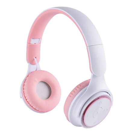 MKST-M6 Pro Ayarlanabilir ve Katlanabilir Kulak Üstü Bluetooth Kulaklık-Beyaz