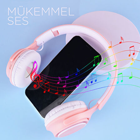 MKST-M6 Pro Ayarlanabilir ve Katlanabilir Kulak Üstü Bluetooth Kulaklık-Beyaz