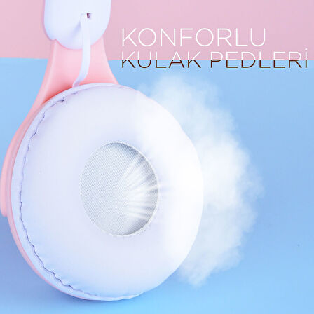 ​OMSY M6 Pro Ayarlanabilir ve Katlanabilir Kulak Üstü Bluetooth Kulaklık-Beyaz