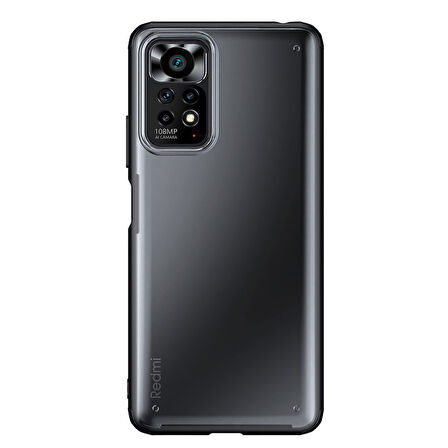 Xiaomi Redmi Note 11S Global Kılıf Zore Volks Kapak-Siyah