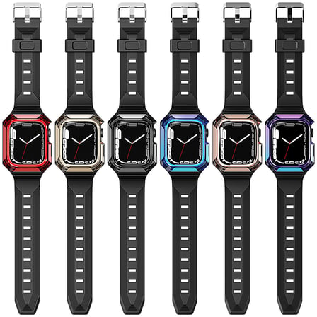 Watch 40mm Uyumlu KRD-88 Sert PC Kasa Koruyuculu Uyumlu Zore Kordon-Mavi