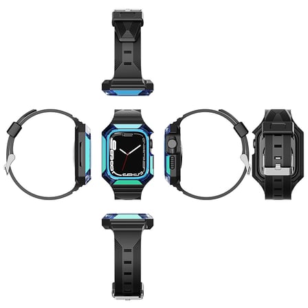 Watch 40mm Uyumlu KRD-88 Sert PC Kasa Koruyuculu Uyumlu NRTK Kordon-Mor