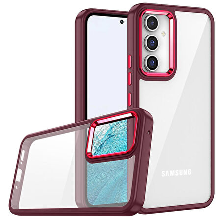 Galaxy A24 Uyumlu Zore Flora Kapak-Kırmızı