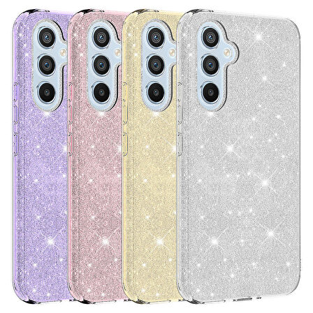 Galaxy A54 Uyumlu Zore Shining Silikon-Gold