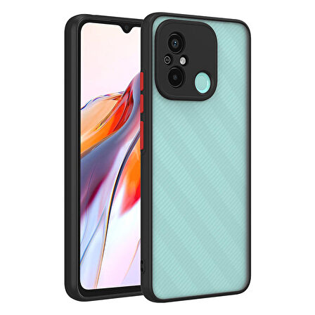 Xiaomi Redmi 12C Kılıf Zore Hux Kapak-Siyah