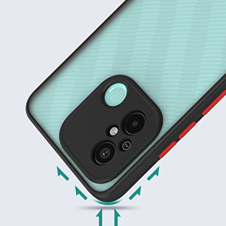 Xiaomi Redmi 12C Kılıf Zore Hux Kapak-Siyah
