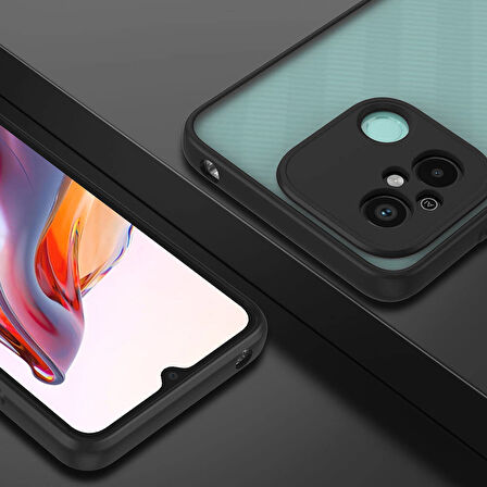 Xiaomi Redmi 12C Kılıf Zore Hux Kapak-Siyah