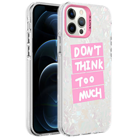 iPhone 12 Pro Uyumlu Mermer Desenli Zore Marbello Kılıf-Pembe
