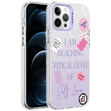 iPhone 12 Pro Max Uyumlu Mermer Desenli Zore Marbello Kılıf-Mor