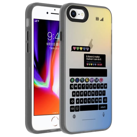 iPhone SE 2022 Kılıf Vibe Desenli Kamera Yükseltili Mat Parmak İzi Tutmayan Silikon Pazarplus
