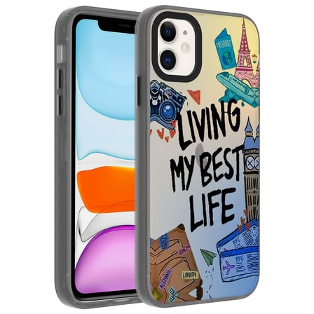 iPhone 11 Kılıf Vibe Desenli Kamera Yükseltili Mat Parmak İzi Tutmayan Silikon FORUMSHOP