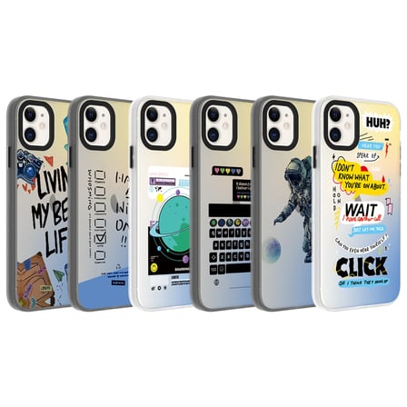 iPhone 12 Uyumlu Desenli NVTH Dragon Sert Kılıf-Klavye